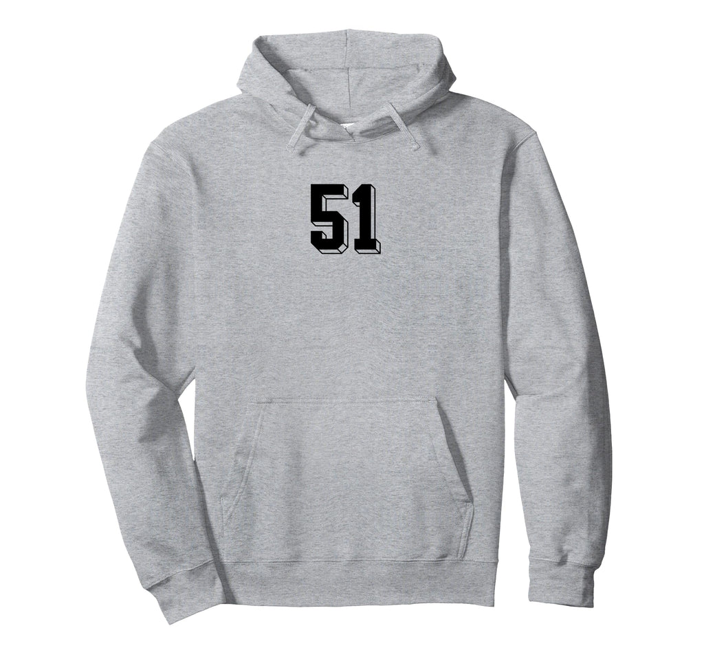 Number 51 80S 90S Soccer Team Jersey Hoodie - Custom Art Print for Adults - T-Shirt, Sweatshirt, Hoodie