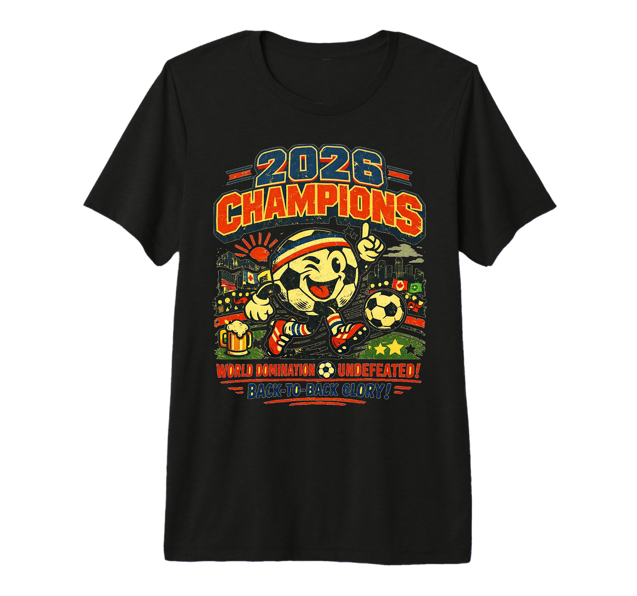 Soccer Domination Champions 2026 T-Shirt - Unique Graphic for Adults - T-Shirt, Sweatshirt, Hoodie