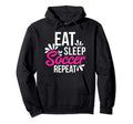 Eat Sleep Soccer Repeat Motivational Gift Hoodie - Streetwear Style Unisex - T-Shirt, Sweatshirt, Hoodie