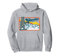 Glacier National Park 80S Bear 80S Hoodie - Novelty Apparel for Adults - T-Shirt, Sweatshirt, Hoodie
