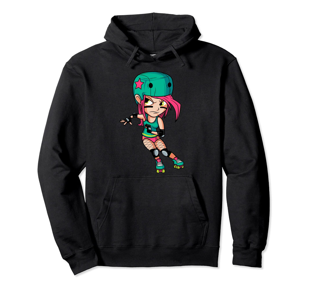 Funny Roller Derby 70S 80S Skating Hoodie - Casual Everyday Wear Men Women - T-Shirt, Sweatshirt, Hoodie