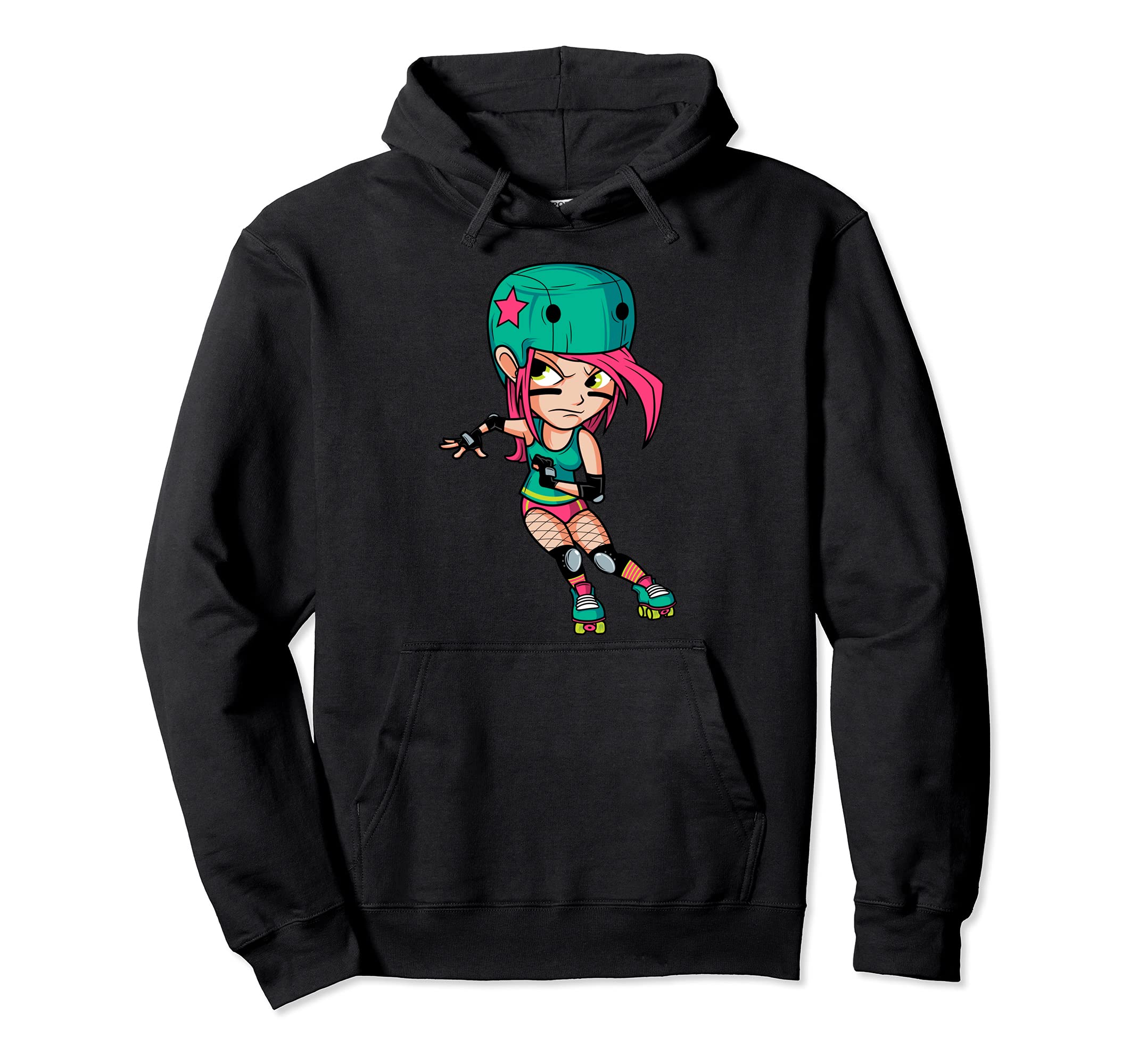 Funny Roller Derby 70S 80S Skating Hoodie - Casual Everyday Wear Men Women - T-Shirt, Sweatshirt, Hoodie