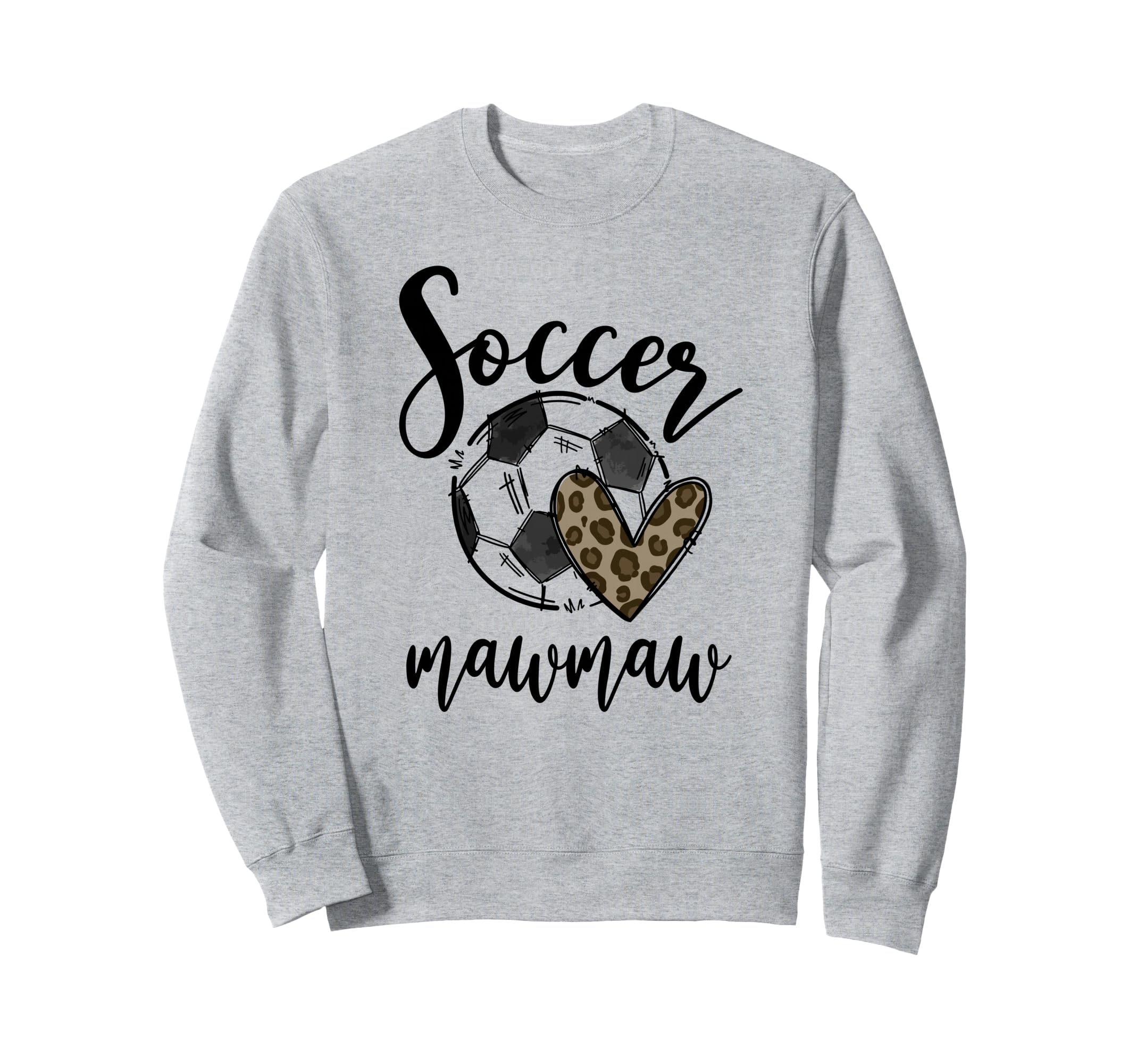 Soccer Mawmaw Leopard Funny Soccer Sweatshirt - Graphic Print Unisex - T-Shirt, Sweatshirt, Hoodie