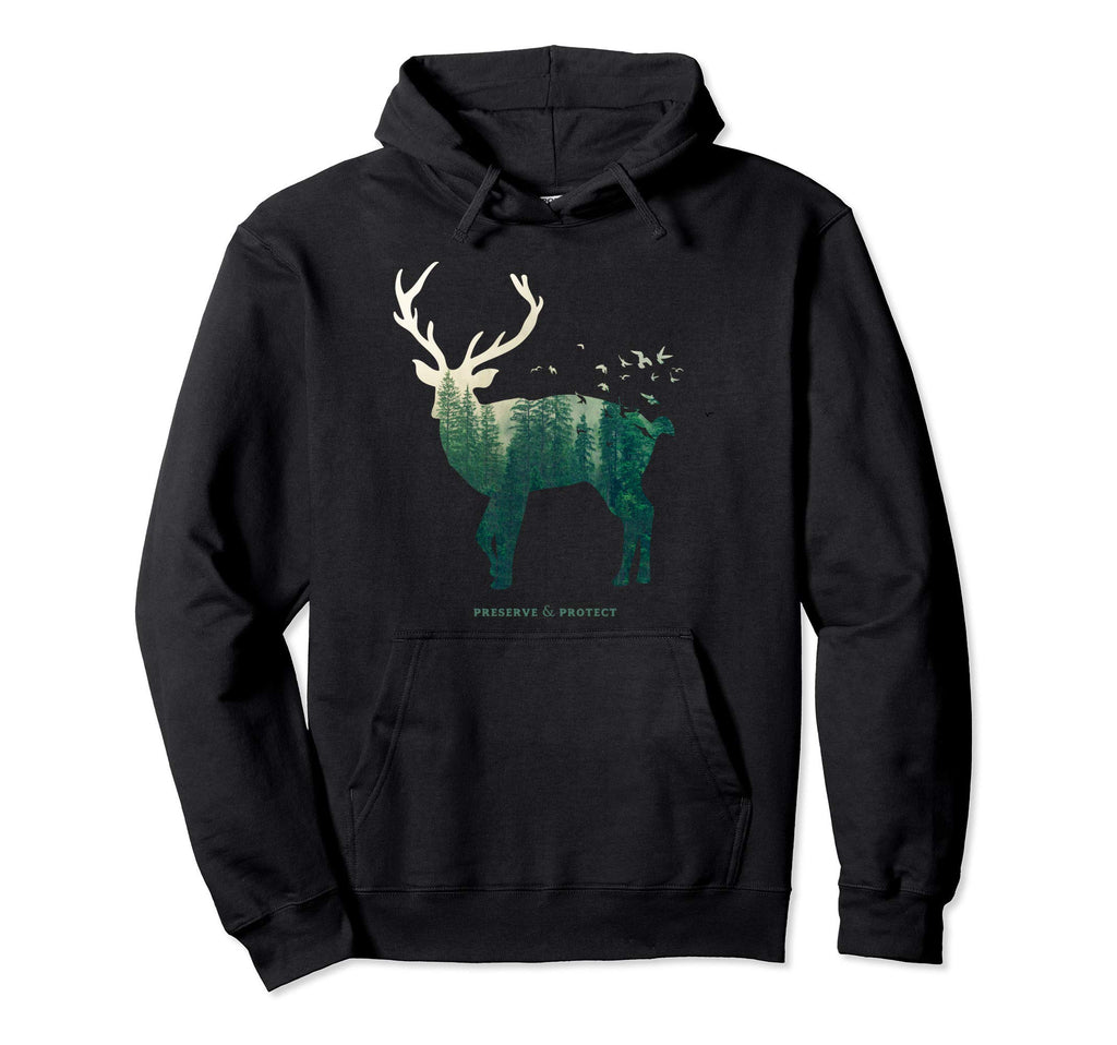Preserve Protect National Park Deer Hoodie - Novelty Apparel for Adults - T-Shirt, Sweatshirt, Hoodie