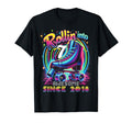 Birthday Roller Skating 7Th Rollin Into T-Shirt - Aesthetic Graphic Unisex - T-Shirt, Sweatshirt, Hoodie