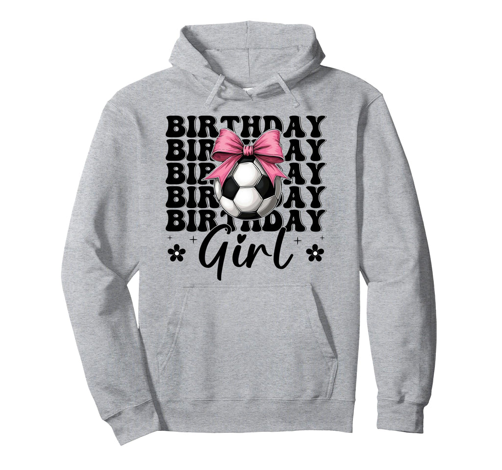Birthday Soccer Soccer Mom Coquette Bow Hoodie - Novelty Apparel for Adults - T-Shirt, Sweatshirt, Hoodie