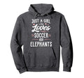 Just Who Loves Soccer And Elephants Hoodie - Custom Art Print Men Women - T-Shirt, Sweatshirt, Hoodie