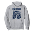 Old School Hip Hop 80S 90S Boombox Hoodie - Fun Novelty Design for Adults - T-Shirt, Sweatshirt, Hoodie
