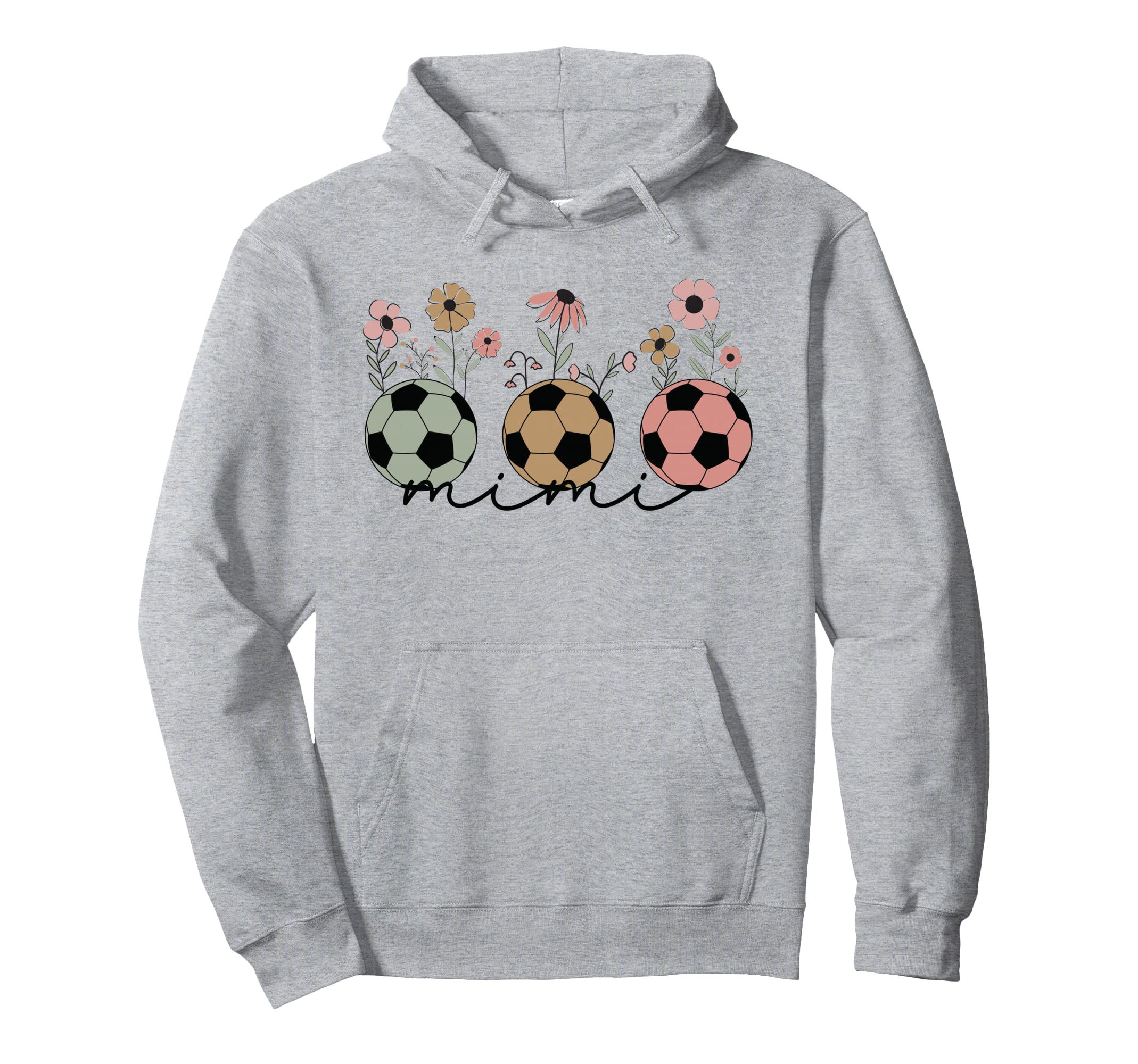Soccer Mimi Grandma Wildflower Floral Hoodie - Aesthetic Graphic Men Women - T-Shirt, Sweatshirt, Hoodie