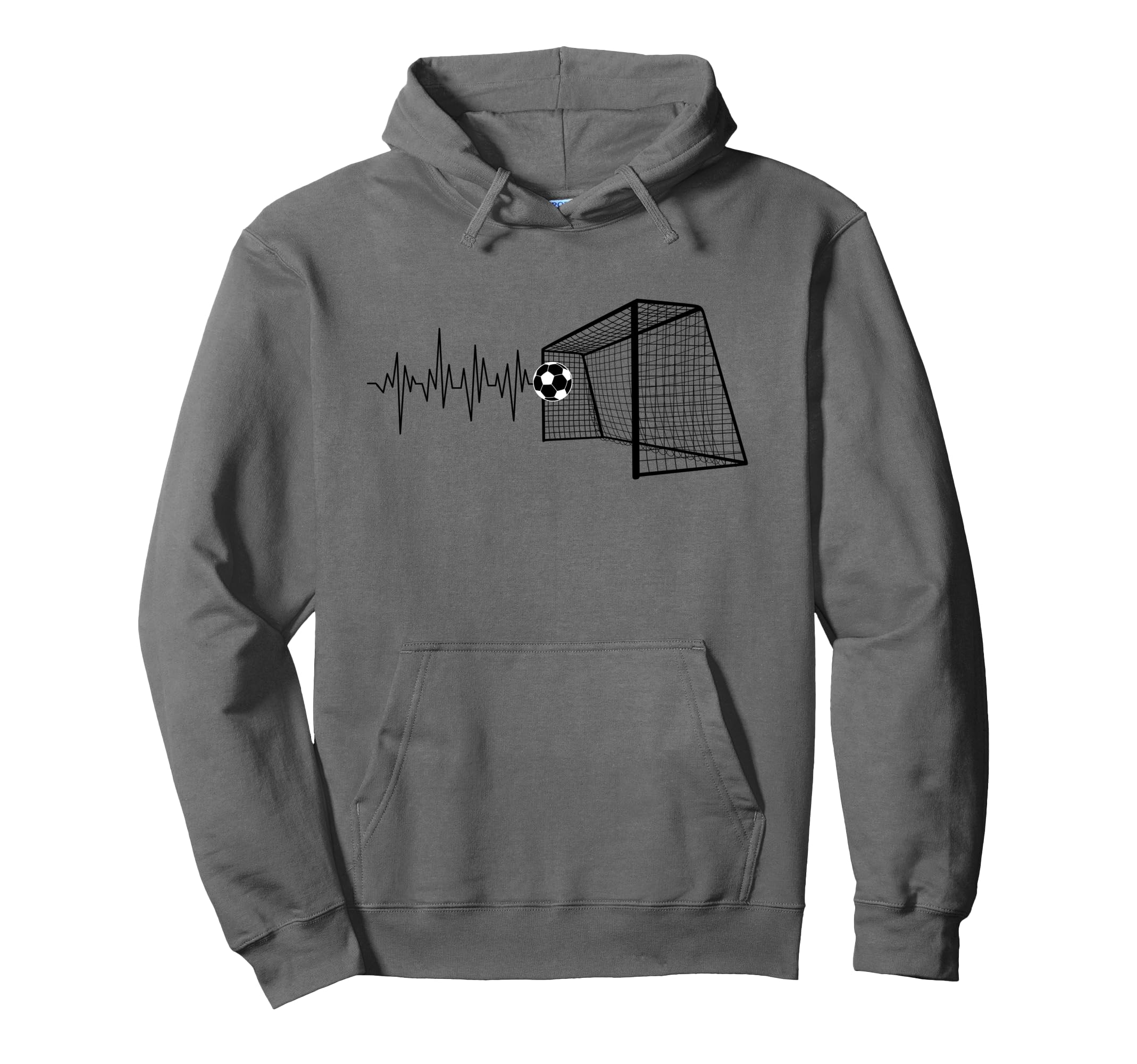 Funny Soccer Heartbeat Ecg Football Hoodie - Custom Art Print Men Women - T-Shirt, Sweatshirt, Hoodie