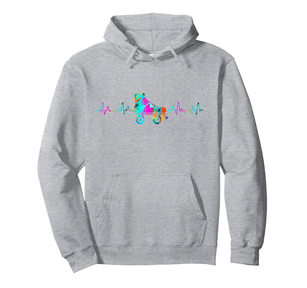 Roller Skating Skate Heartbeat Hoodie - Minimalist Print for Adults - T-Shirt, Sweatshirt, Hoodie