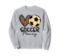 Soccer Mammy Heart Leopard Matching Sweatshirt - Custom Art Print Unisex - T-Shirt, Sweatshirt, Hoodie