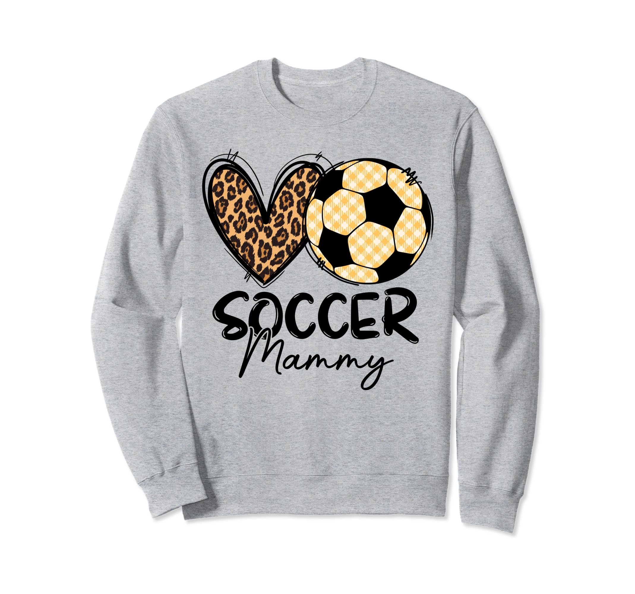 Soccer Mammy Heart Leopard Matching Sweatshirt - Custom Art Print Unisex - T-Shirt, Sweatshirt, Hoodie