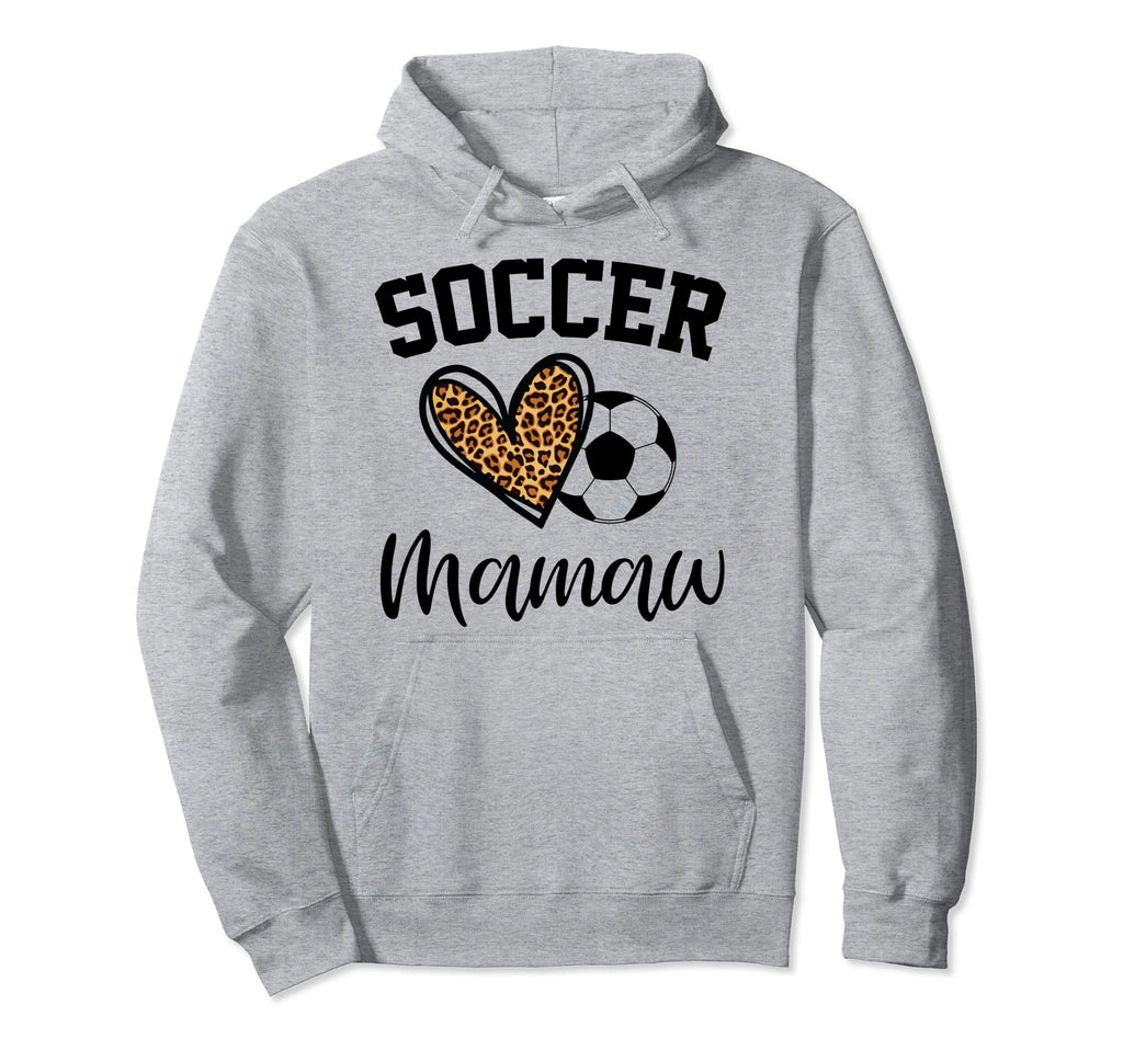 Soccer Mamaw Leopard Heart Funny Hoodie - Trendy Graphic for Adults - T-Shirt, Sweatshirt, Hoodie