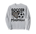 Soccer Mamaw Leopard Heart Soccer Sweatshirt - Minimalist Print for Adults - T-Shirt, Sweatshirt, Hoodie