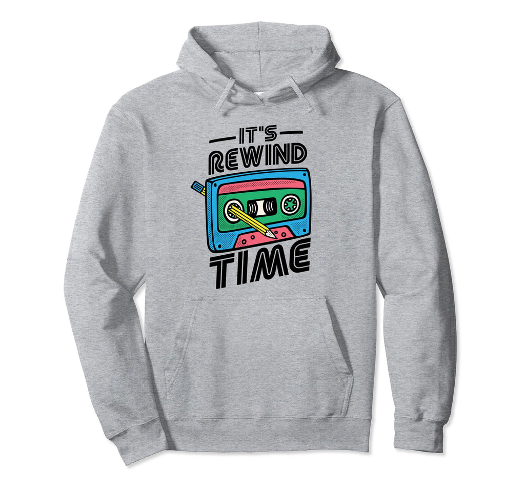 Its Rewind Time 80S Music Lover Mixtape Hoodie - Aesthetic Graphic Unisex - T-Shirt, Sweatshirt, Hoodie