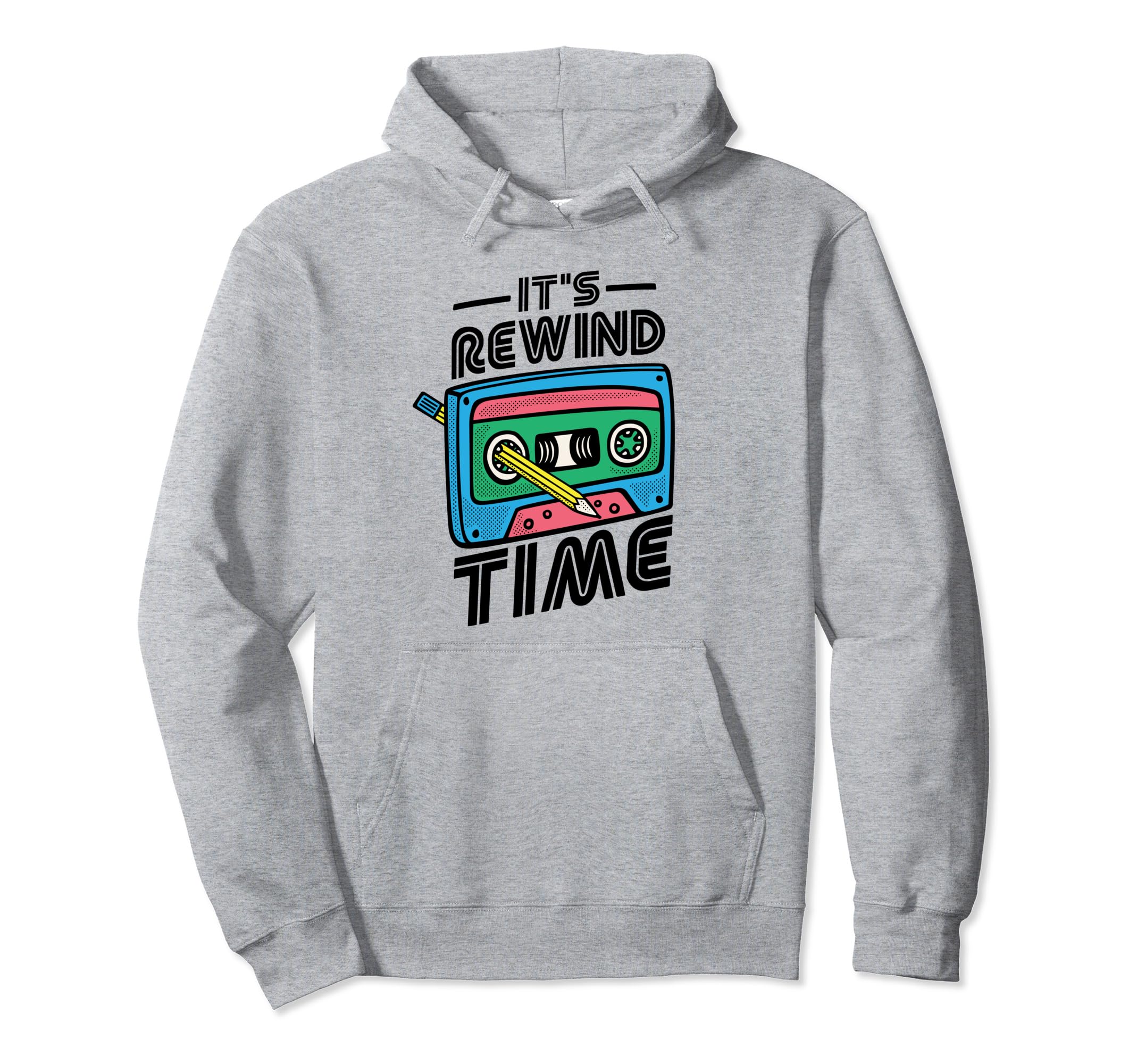 Its Rewind Time 80S Music Lover Mixtape Hoodie - Aesthetic Graphic Unisex - T-Shirt, Sweatshirt, Hoodie