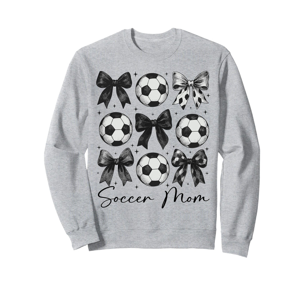 Soccer Mom Funny Coquette Bow Soccer Sweatshirt - Unique Graphic Men Women - T-Shirt, Sweatshirt, Hoodie