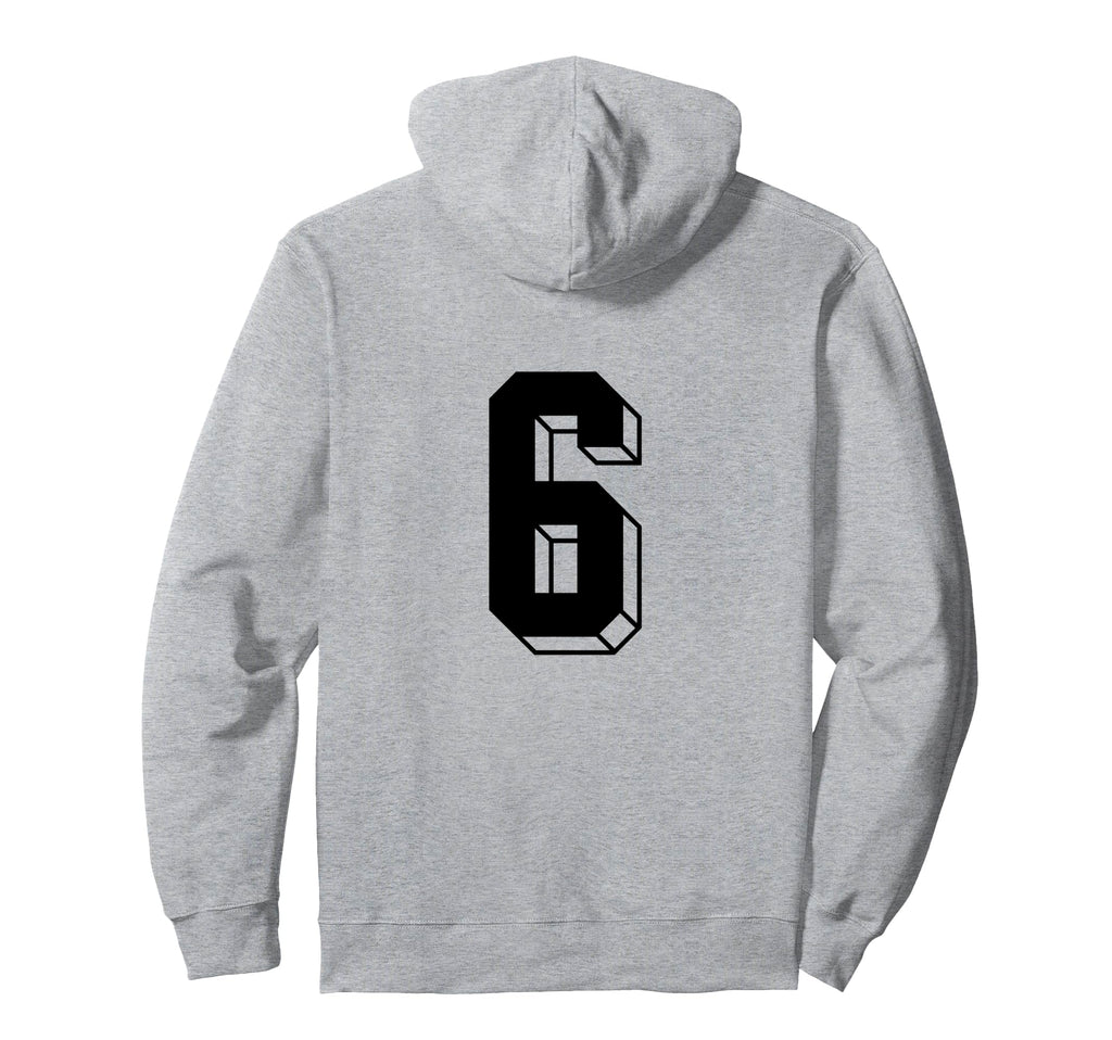 Number 6 Backside 80S 90S Team Jersey Hoodie - Trendy Graphic for Adults - T-Shirt, Sweatshirt, Hoodie