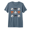 Basketballs Bows Soccer Player Black T-Shirt - Custom Art Print for Adults - T-Shirt, Sweatshirt, Hoodie