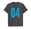 Number 04 Four Distressed Sport Team T-Shirt - Trendy Graphic for Adults - T-Shirt, Sweatshirt, Hoodie