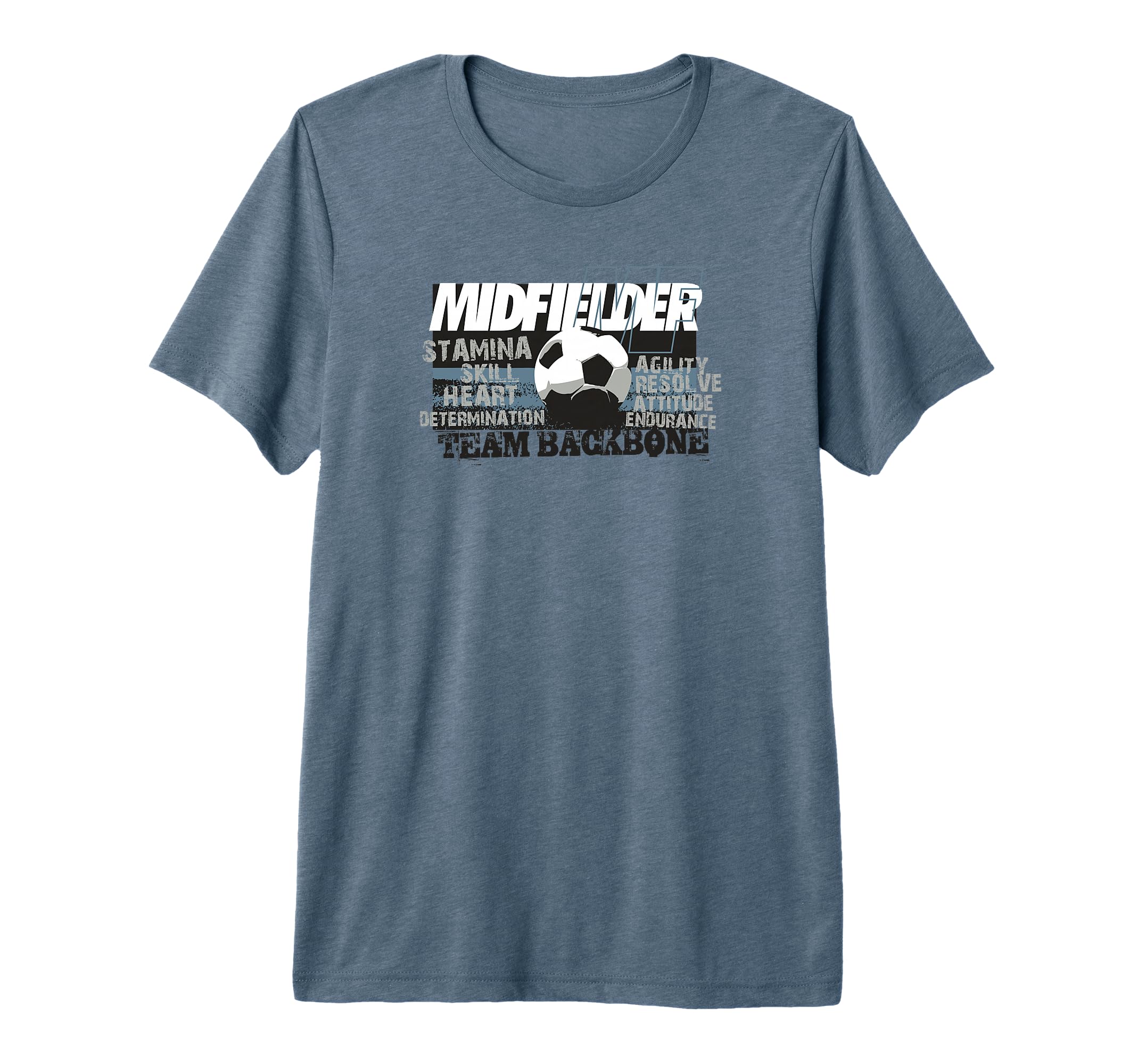 Soccer Midfielder Team Backbone Tri T-Shirt - Aesthetic Graphic Unisex - T-Shirt, Sweatshirt, Hoodie