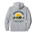 Big Sky Country Montana Buffalo Travel Art Hoodie - Unique Graphic Unisex - T-Shirt, Sweatshirt, Hoodie