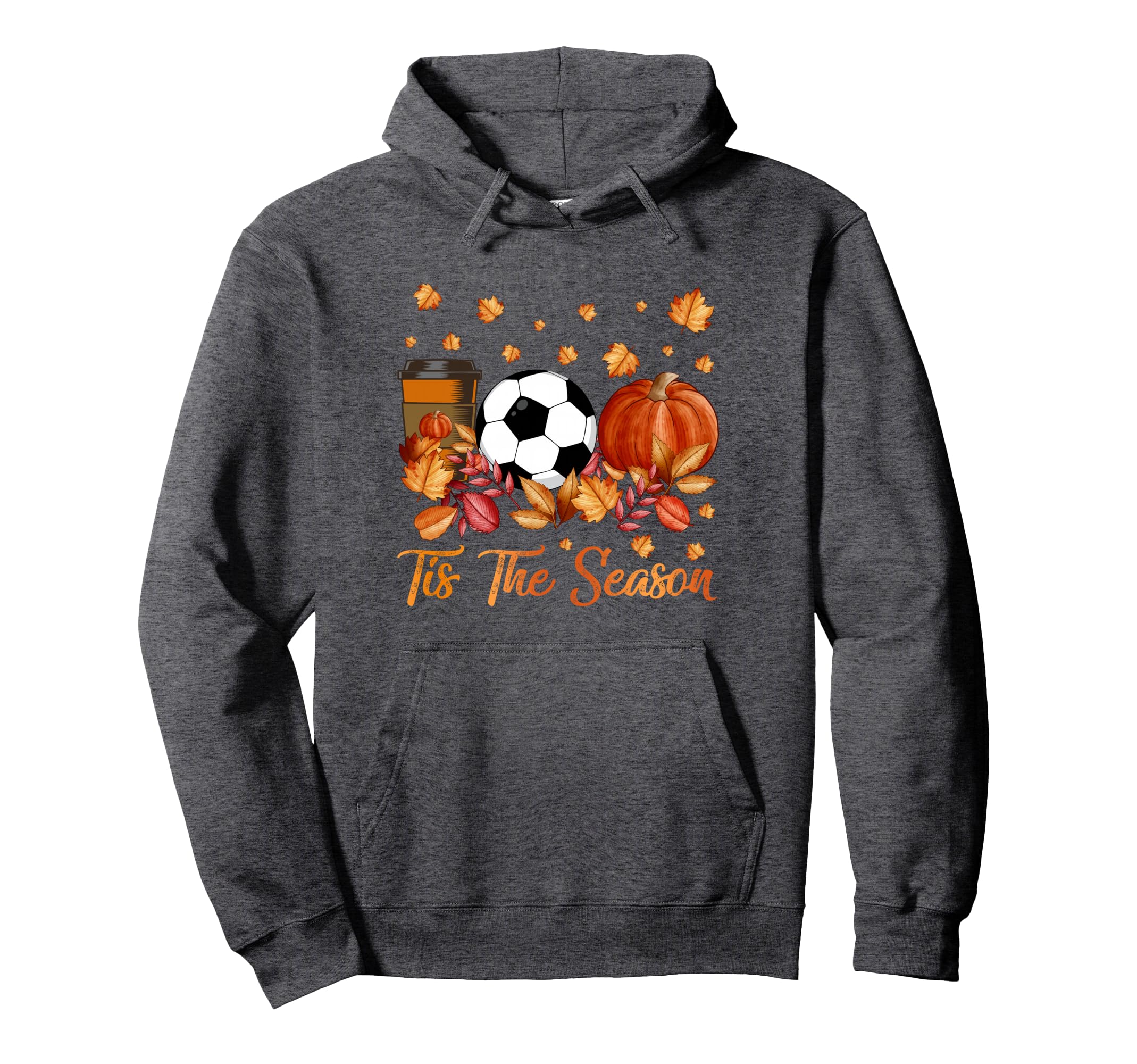 Tis Season Soccer Pumpkin Autumn Fall Hoodie - Custom Art Print for Adults - T-Shirt, Sweatshirt, Hoodie