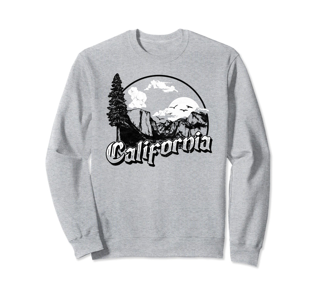 Distressed Yosemite Valley Sweatshirt - Minimalist Print for Adults - T-Shirt, Sweatshirt, Hoodie