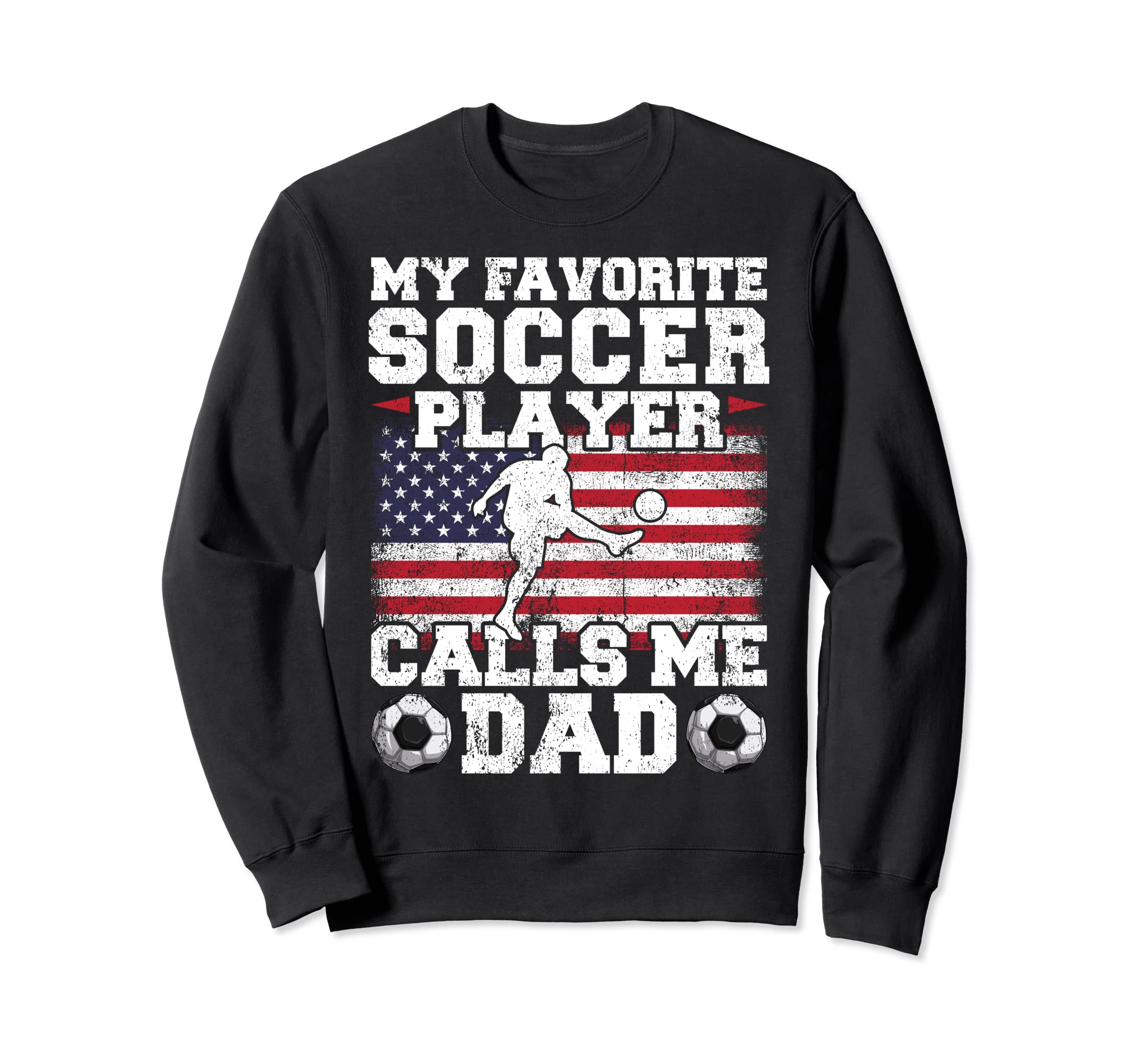 American Flag My Soccer Player Sweatshirt - Aesthetic Graphic Men Women - T-Shirt, Sweatshirt, Hoodie