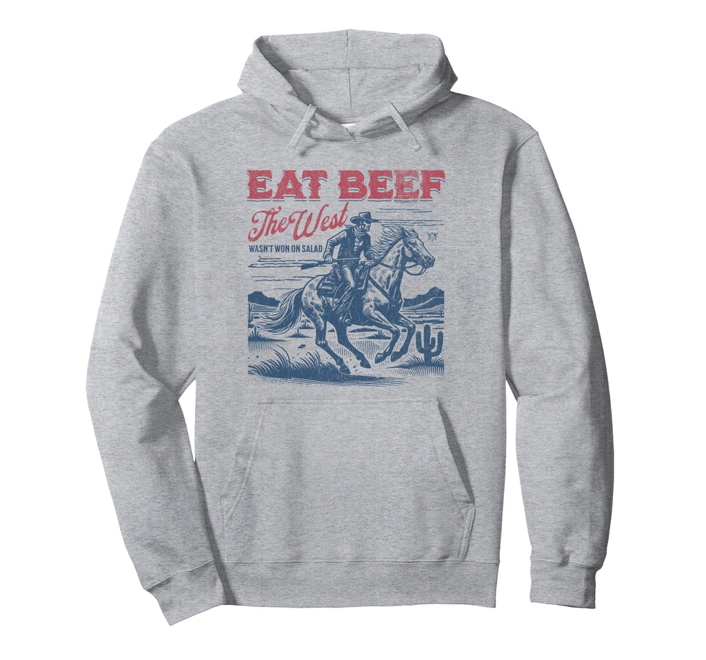 Eat Beef West Wasnt Won Salad Hoodie - Aesthetic Graphic for Adults - T-Shirt, Sweatshirt, Hoodie