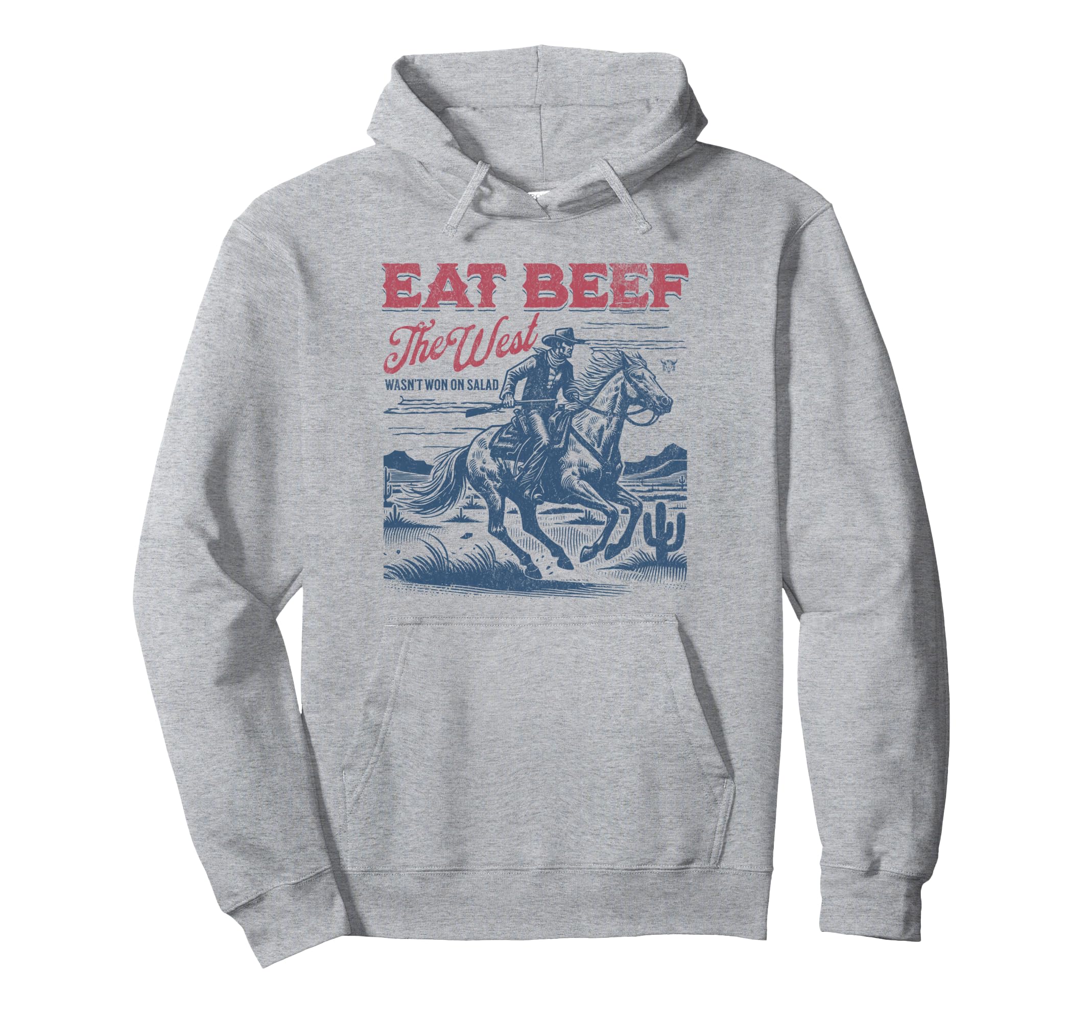 Eat Beef West Wasnt Won Salad Hoodie - Aesthetic Graphic for Adults - T-Shirt, Sweatshirt, Hoodie
