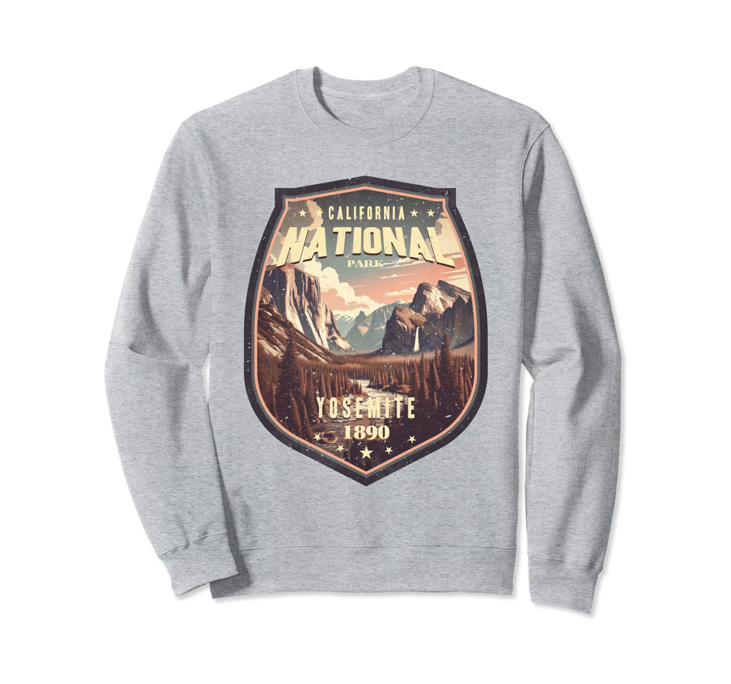 Yosemite National Park Badge Sweatshirt - Unique Graphic Unisex - T-Shirt, Sweatshirt, Hoodie