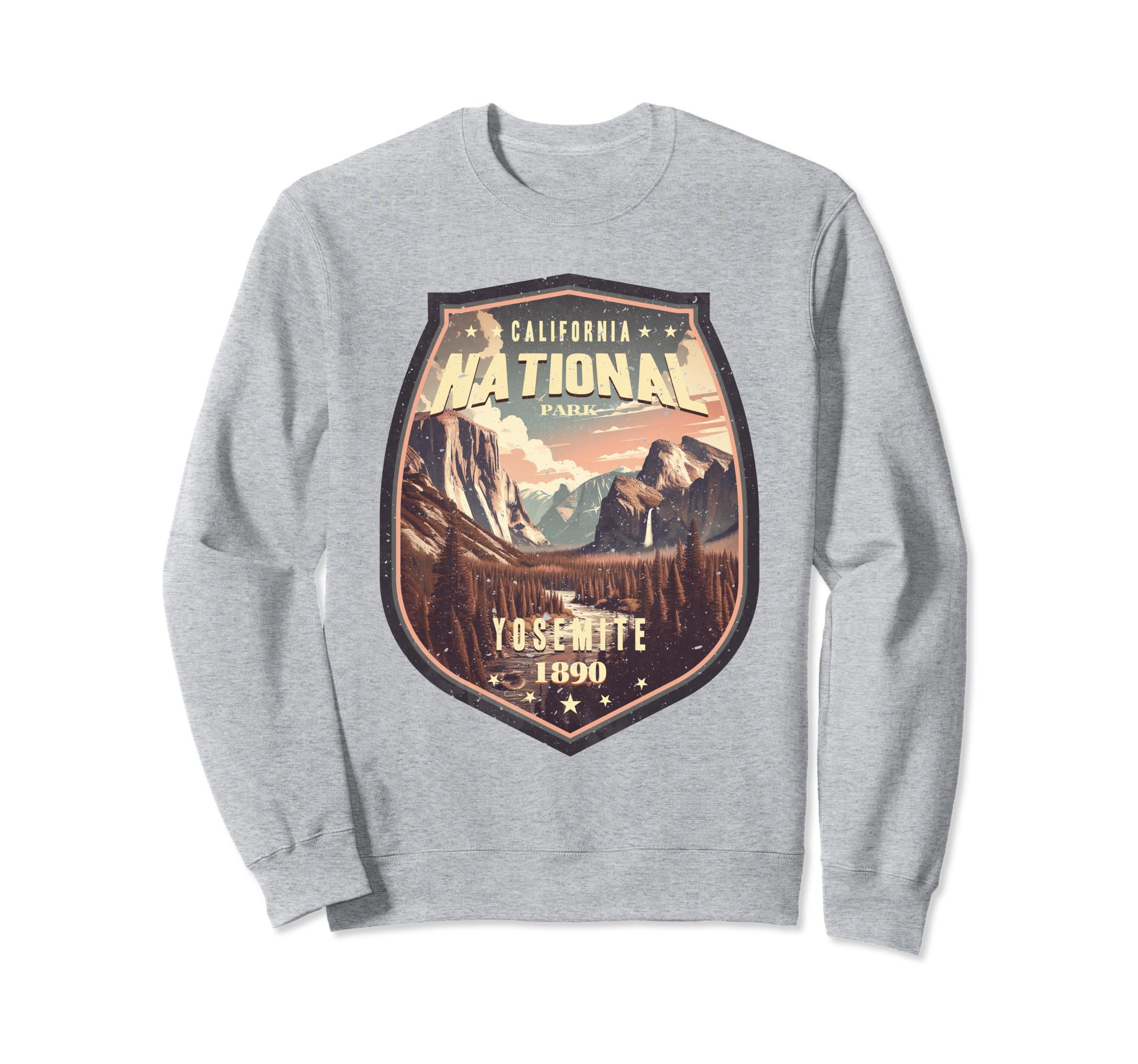 Yosemite National Park Badge Sweatshirt - Unique Graphic Unisex - T-Shirt, Sweatshirt, Hoodie