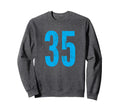 Number 35 Distressed Sport Team Sweatshirt - Aesthetic Graphic Men Women - T-Shirt, Sweatshirt, Hoodie