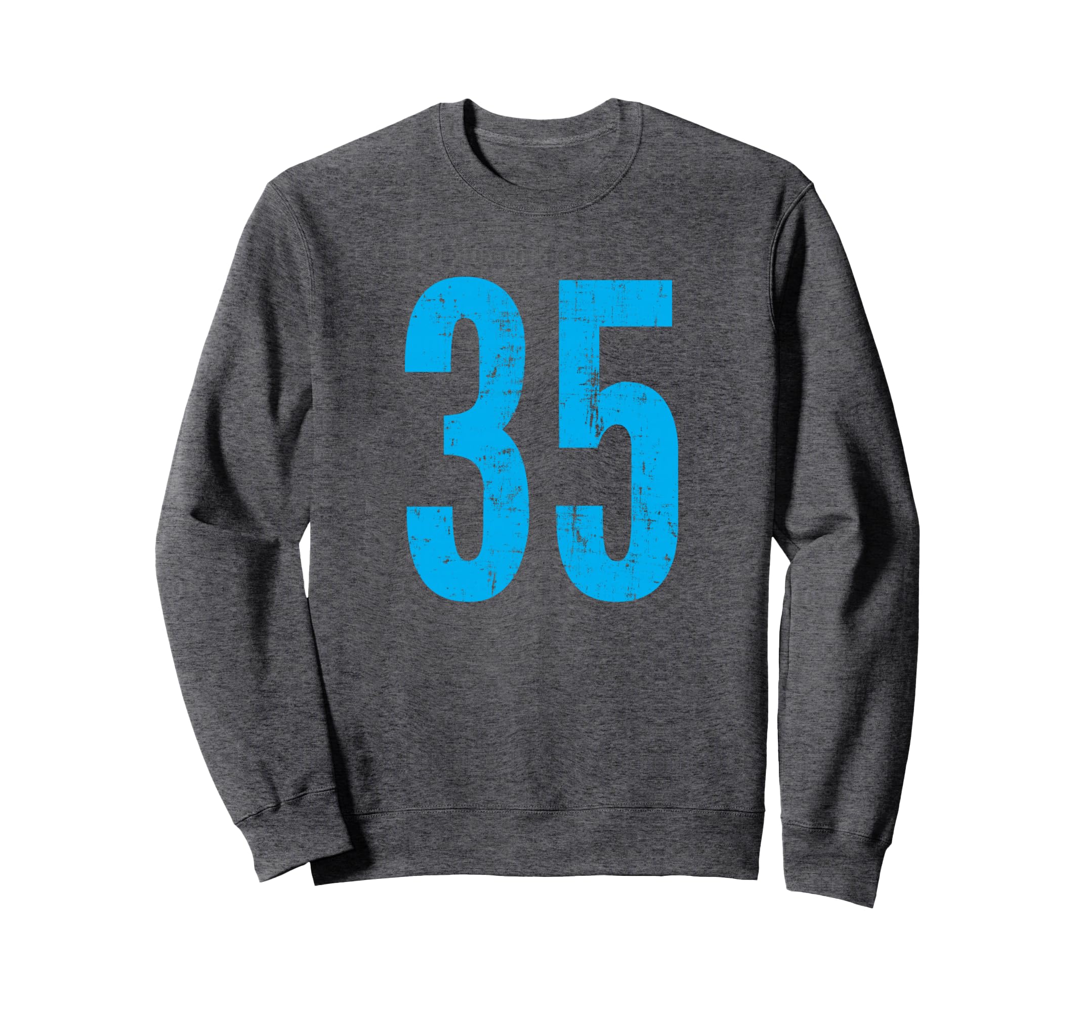 Number 35 Distressed Sport Team Sweatshirt - Aesthetic Graphic Men Women - T-Shirt, Sweatshirt, Hoodie