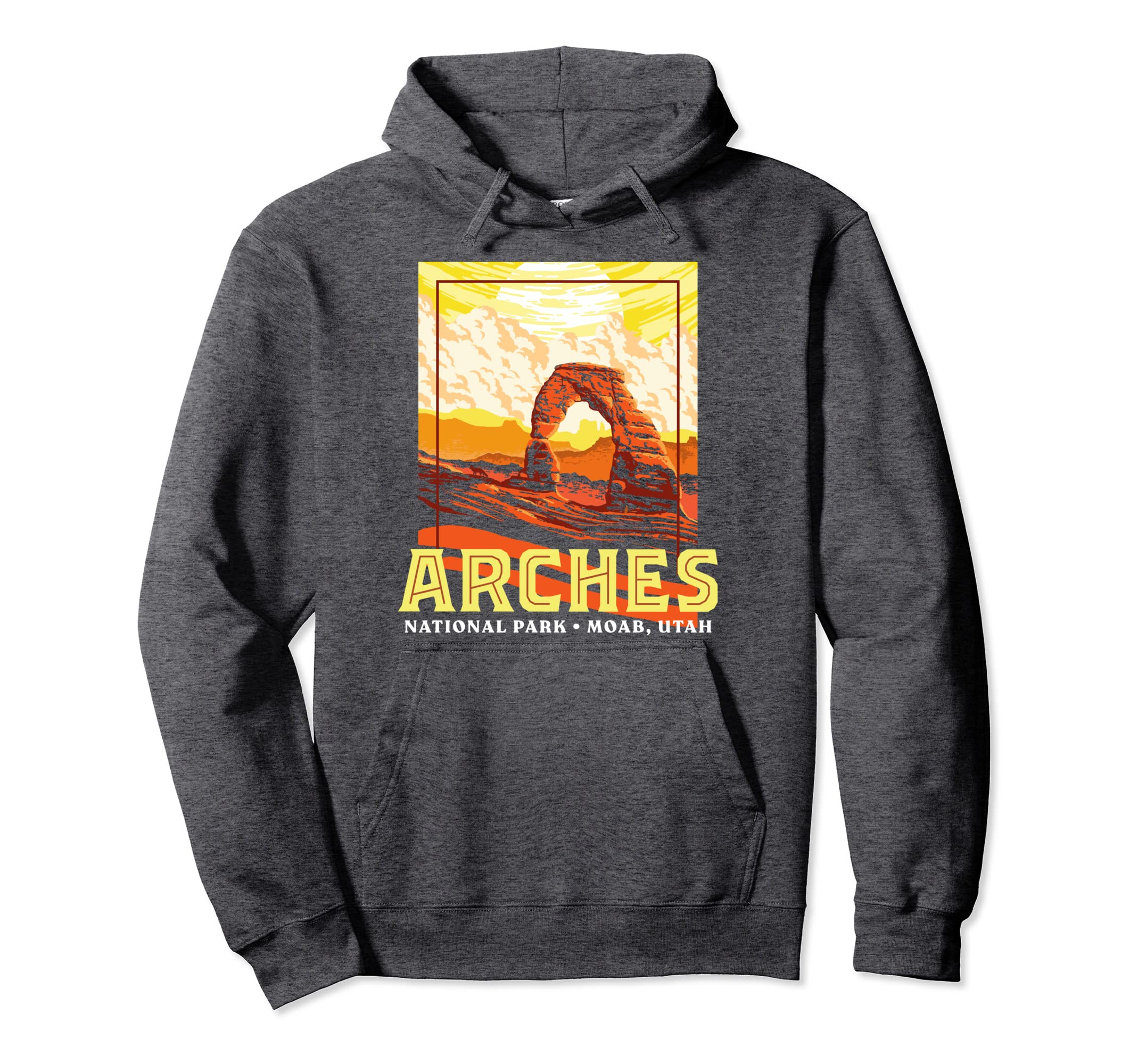 Arches National Park Wpa Hoodie - Trendy Graphic for Adults - T-Shirt, Sweatshirt, Hoodie