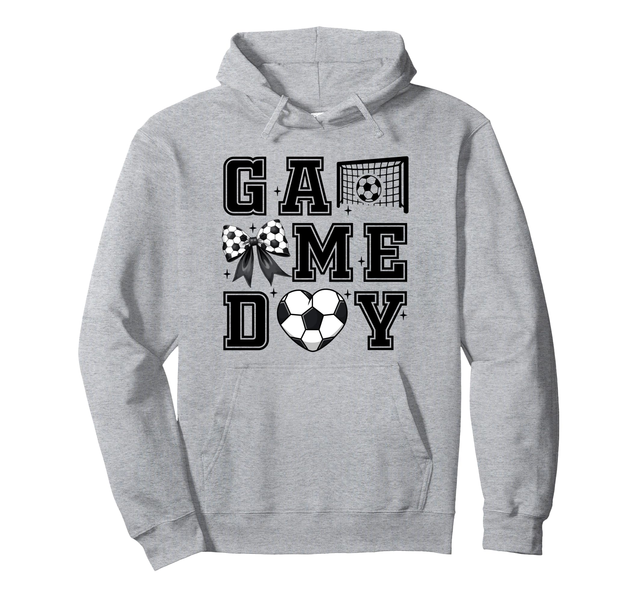 Soccer Coquette Bow Gameday Cheer Mom Hoodie - Minimalist Print Men Women - T-Shirt, Sweatshirt, Hoodie