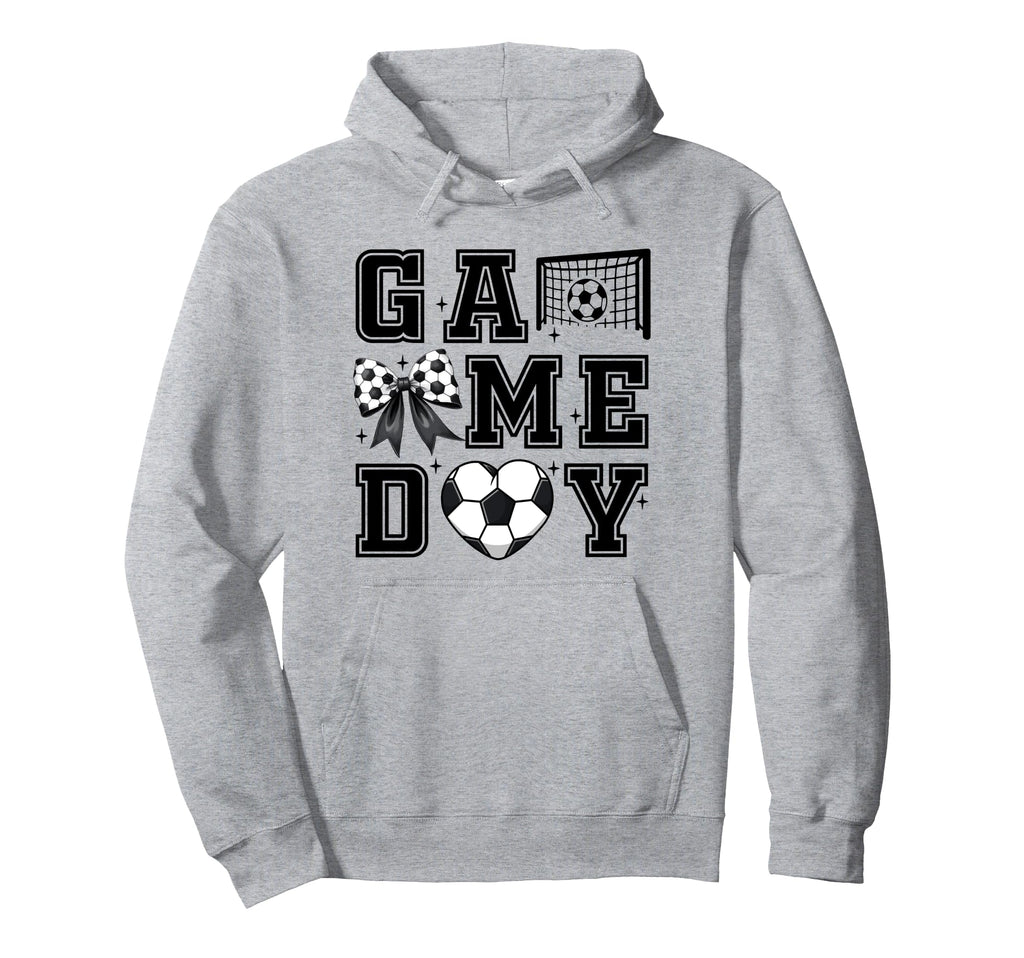 Soccer Coquette Bow Gameday Cheer Mom Hoodie - Unique Graphic for Adults - T-Shirt, Sweatshirt, Hoodie