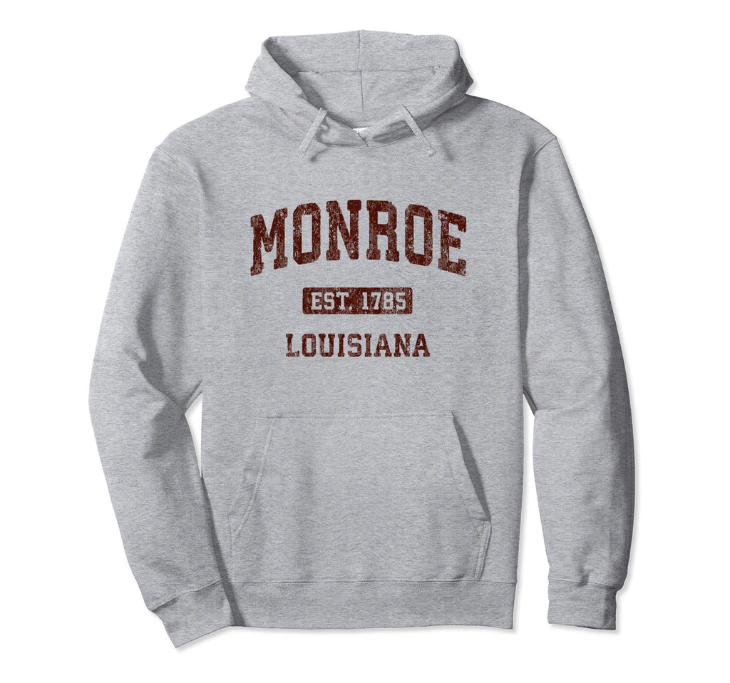 Monroe Louisiana La Athletic Sports Hoodie - Minimalist Print for Adults - T-Shirt, Sweatshirt, Hoodie