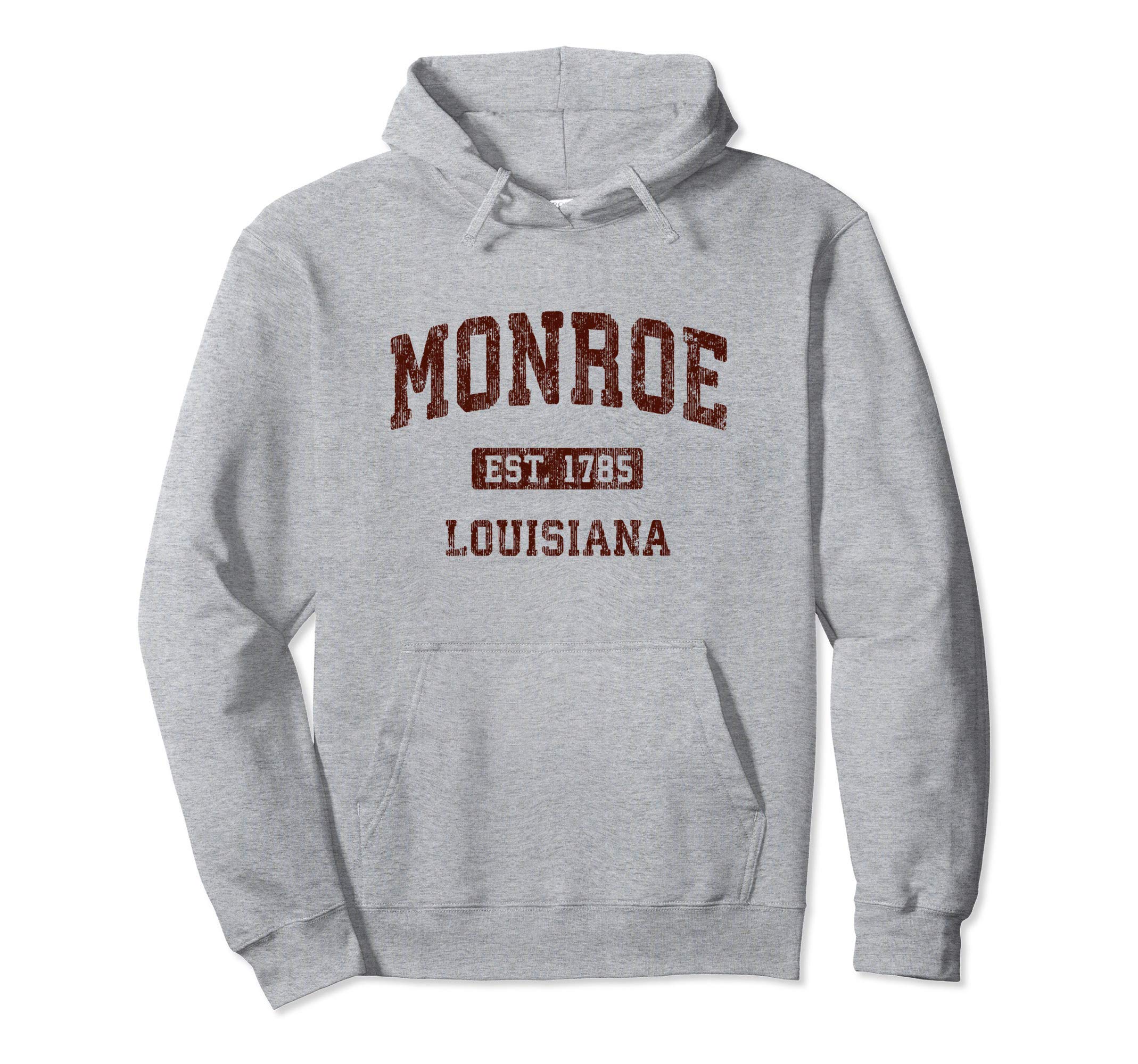 Monroe Louisiana La Athletic Sports Hoodie - Minimalist Print for Adults - T-Shirt, Sweatshirt, Hoodie