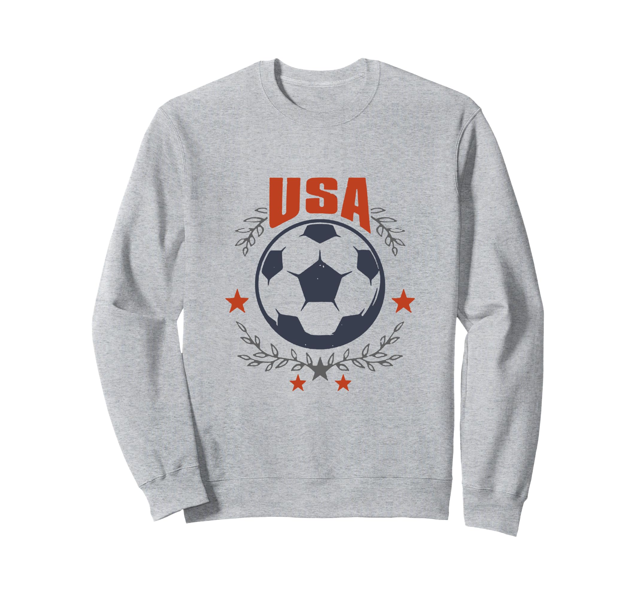 Usa Soccer Ball Stars Laurel Sweatshirt - Custom Art Print Men Women - T-Shirt, Sweatshirt, Hoodie