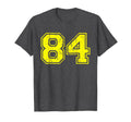 Number 84 Varsity Distressed Sport Team T-Shirt - Trendy Graphic Men Women - T-Shirt, Sweatshirt, Hoodie