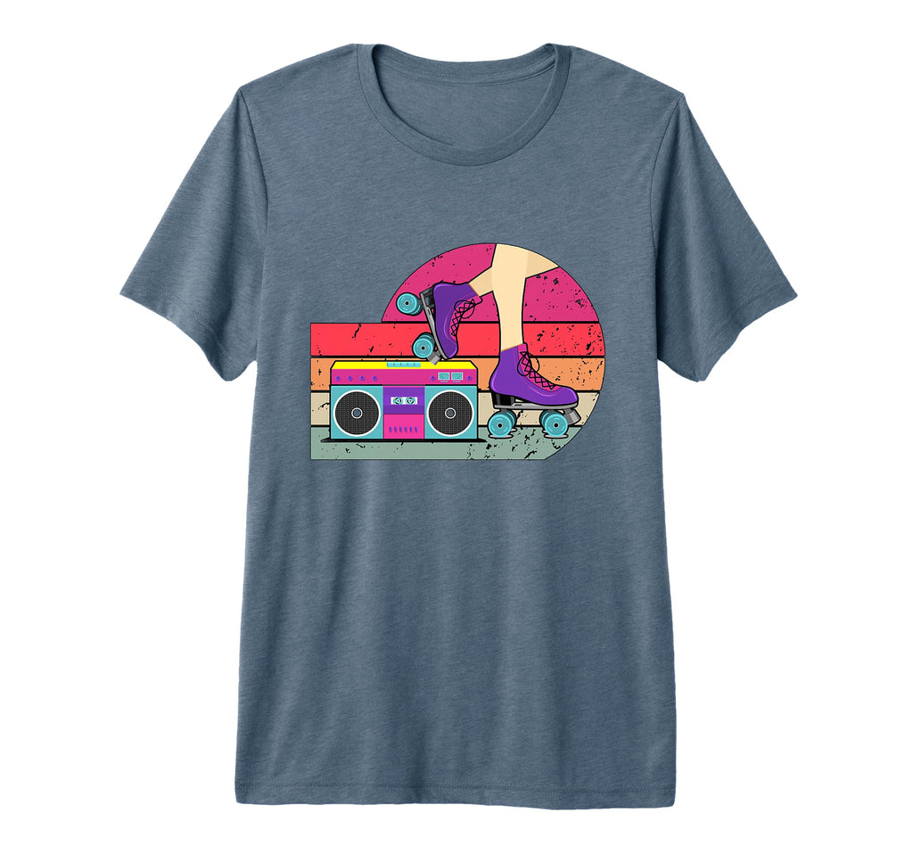 70S Roller Skate Radio Skating Tri T-Shirt - Aesthetic Graphic Men Women - T-Shirt, Sweatshirt, Hoodie