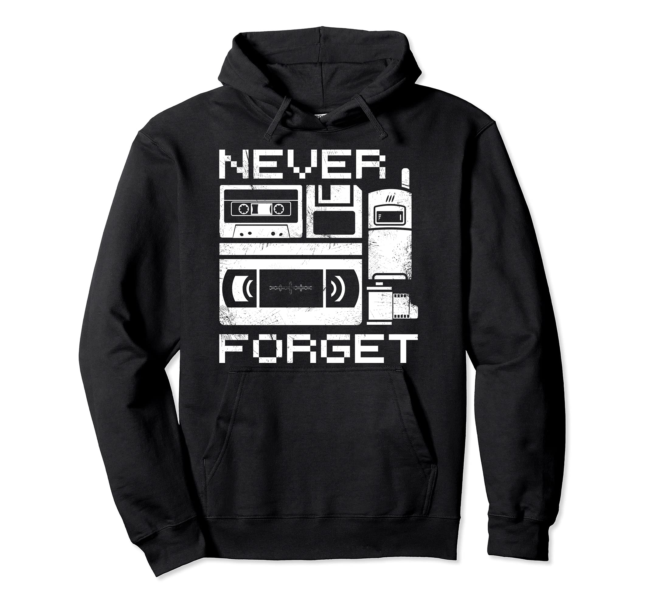 Never Forget 90S Floppy Disk Flip Phones Hoodie - Unique Graphic Unisex - T-Shirt, Sweatshirt, Hoodie