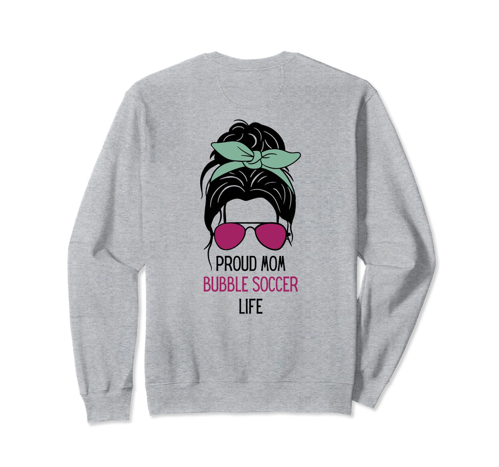 Bubble Soccer Mom Outfit Messy Hair Sweatshirt - Trendy Graphic for Adults - T-Shirt, Sweatshirt, Hoodie
