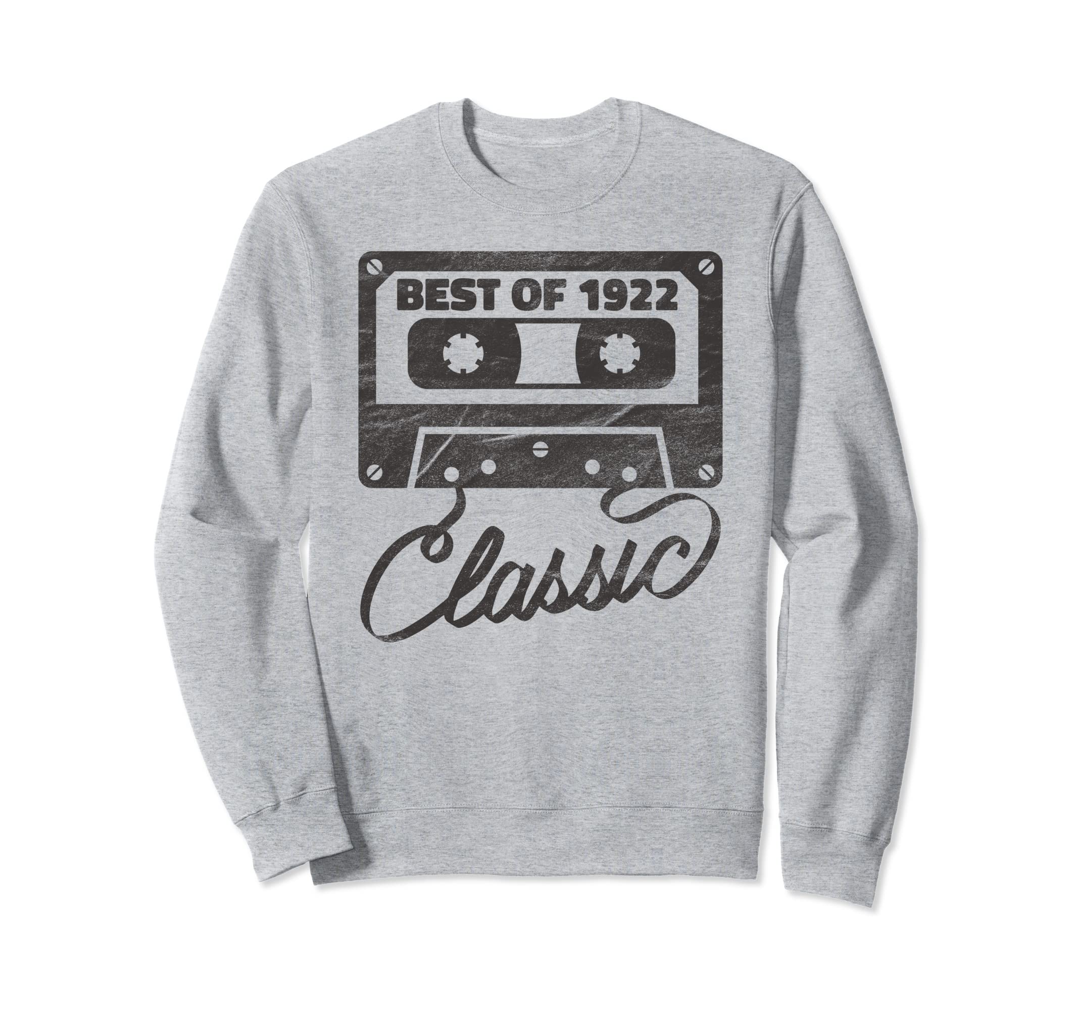 Best 1922 Birthday Gifts Cassette Sweatshirt - Custom Art Print for Adults - T-Shirt, Sweatshirt, Hoodie