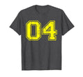Number 04 Four Varsity Distressed T-Shirt - Aesthetic Graphic for Adults - T-Shirt, Sweatshirt, Hoodie