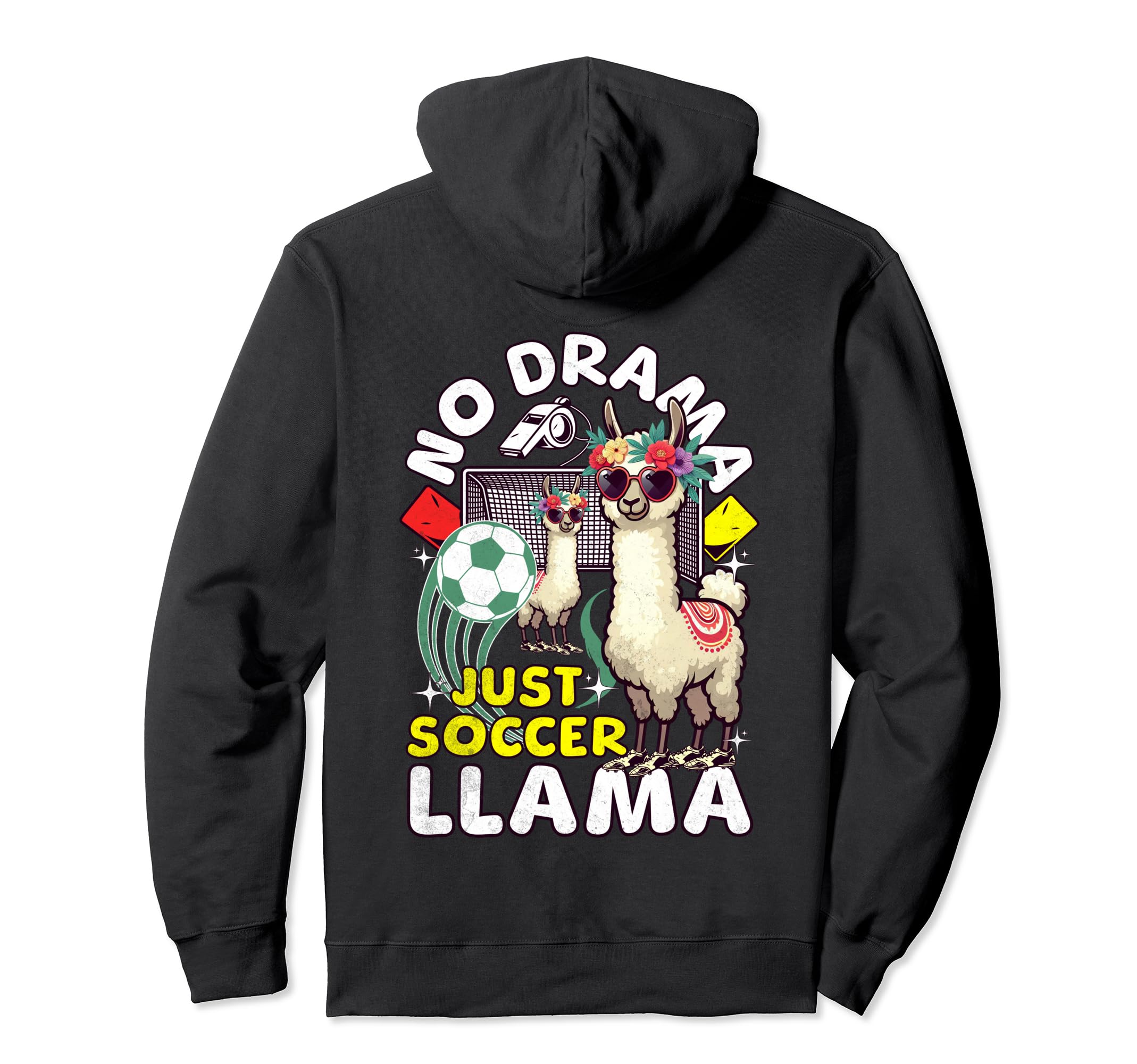 Soccer Llamas Soccer Player Hoodie - Aesthetic Graphic for Adults - T-Shirt, Sweatshirt, Hoodie