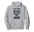 100 Days School Soccer Heart Love Hoodie - Minimalist Print Men Women - T-Shirt, Sweatshirt, Hoodie